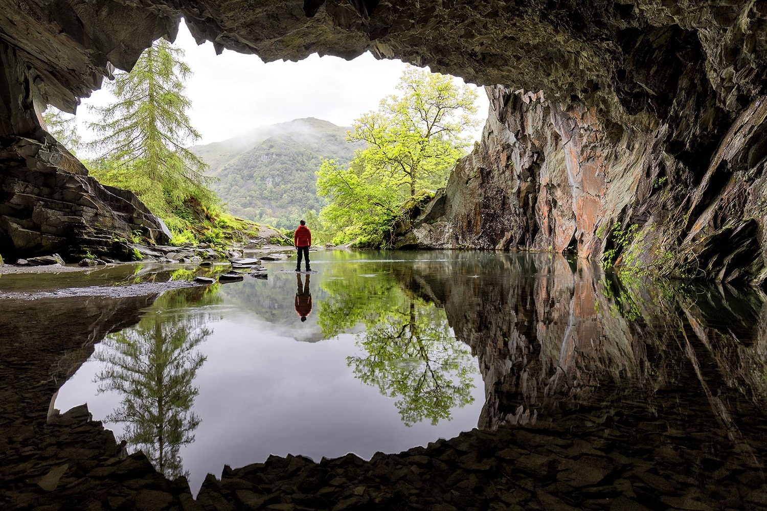 Rydal Cave Perfect Reflection